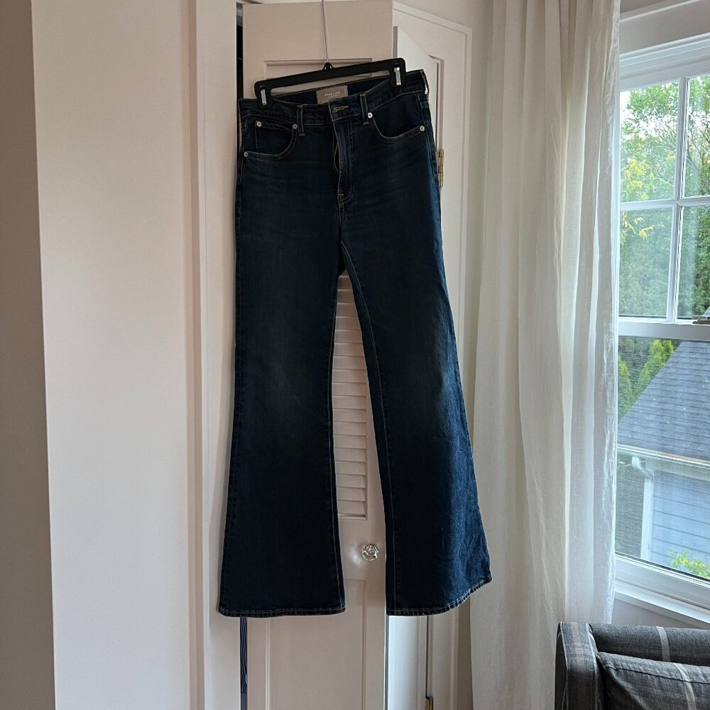 Everlane High Rise Flair Deep Blue 26 Regular